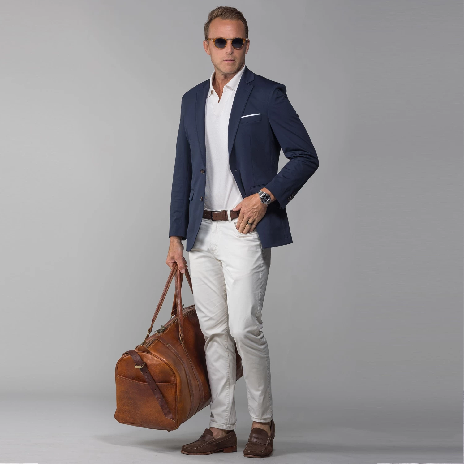 The Maranello Cotton & Silk Buttonless Polo Sand - Tailored Fit - Image 5