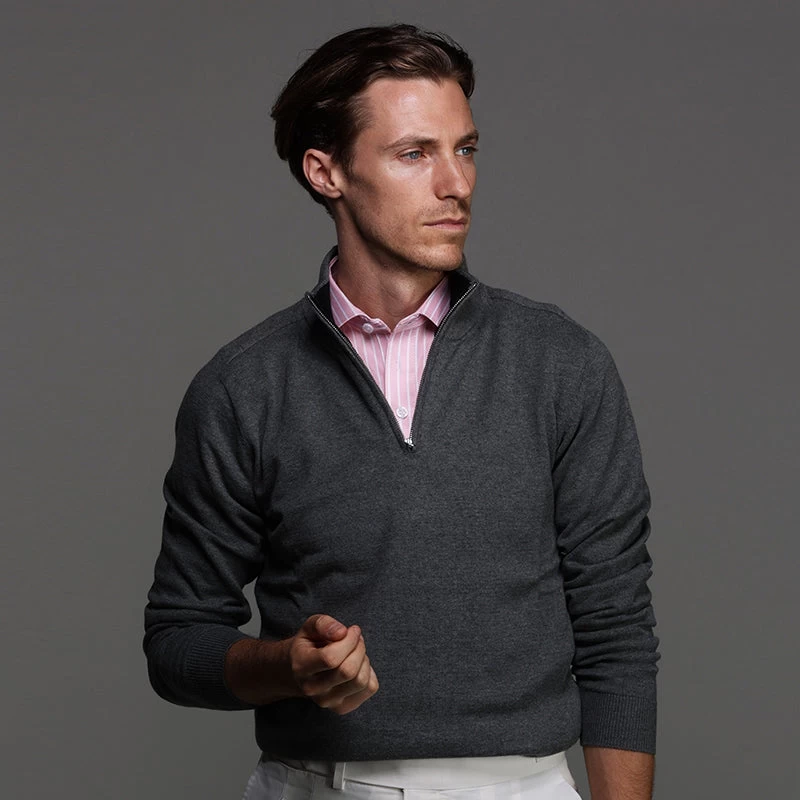 Semi-Spread Collar Polo Saint-Tropez Pink With White Stripe - Image 2
