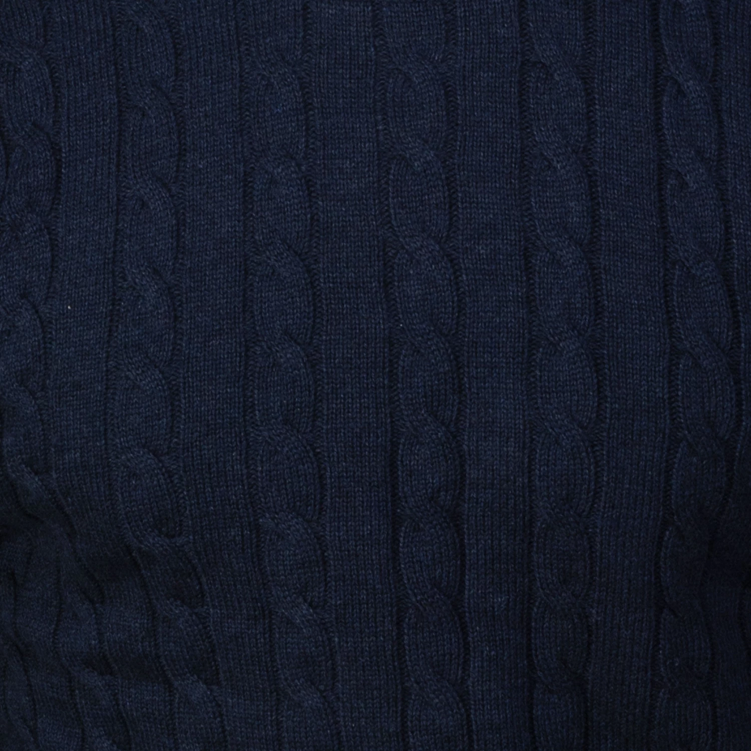 Navy Kensington Cable Knit Crew Neck Sweater - Image 4