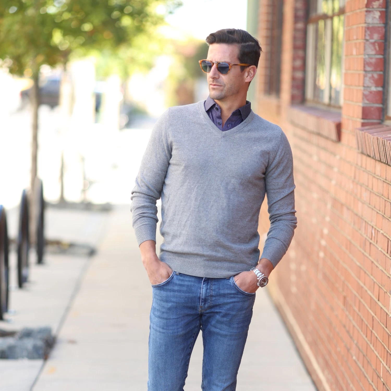 Semi-Spread Collar Polo Midnight Micro Dot - Image 7