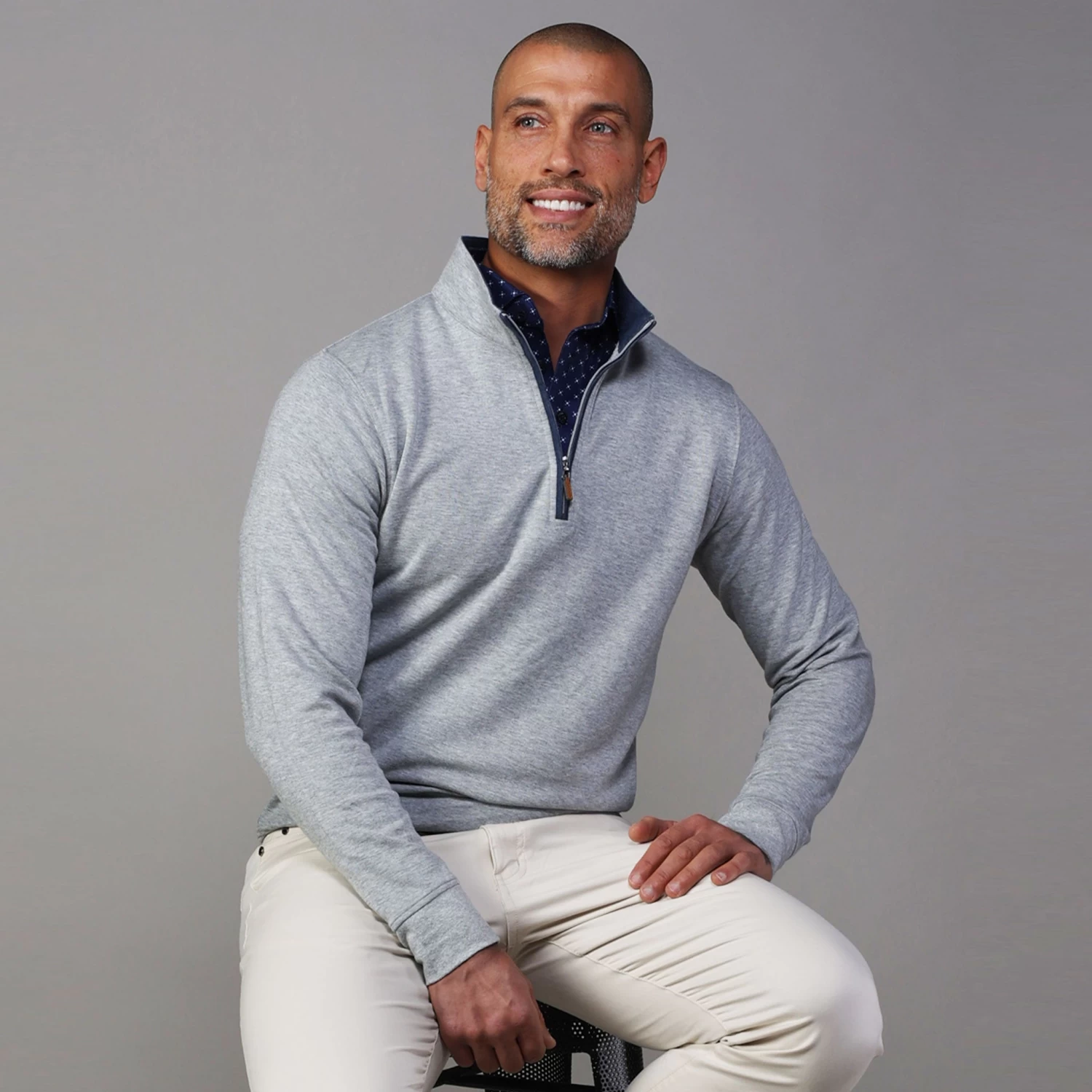 Semi-Spread Collar Polo Navy Pebble Beach 5 Diamond - Image 5