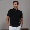 Portofino Piqué Cotton Polo Black