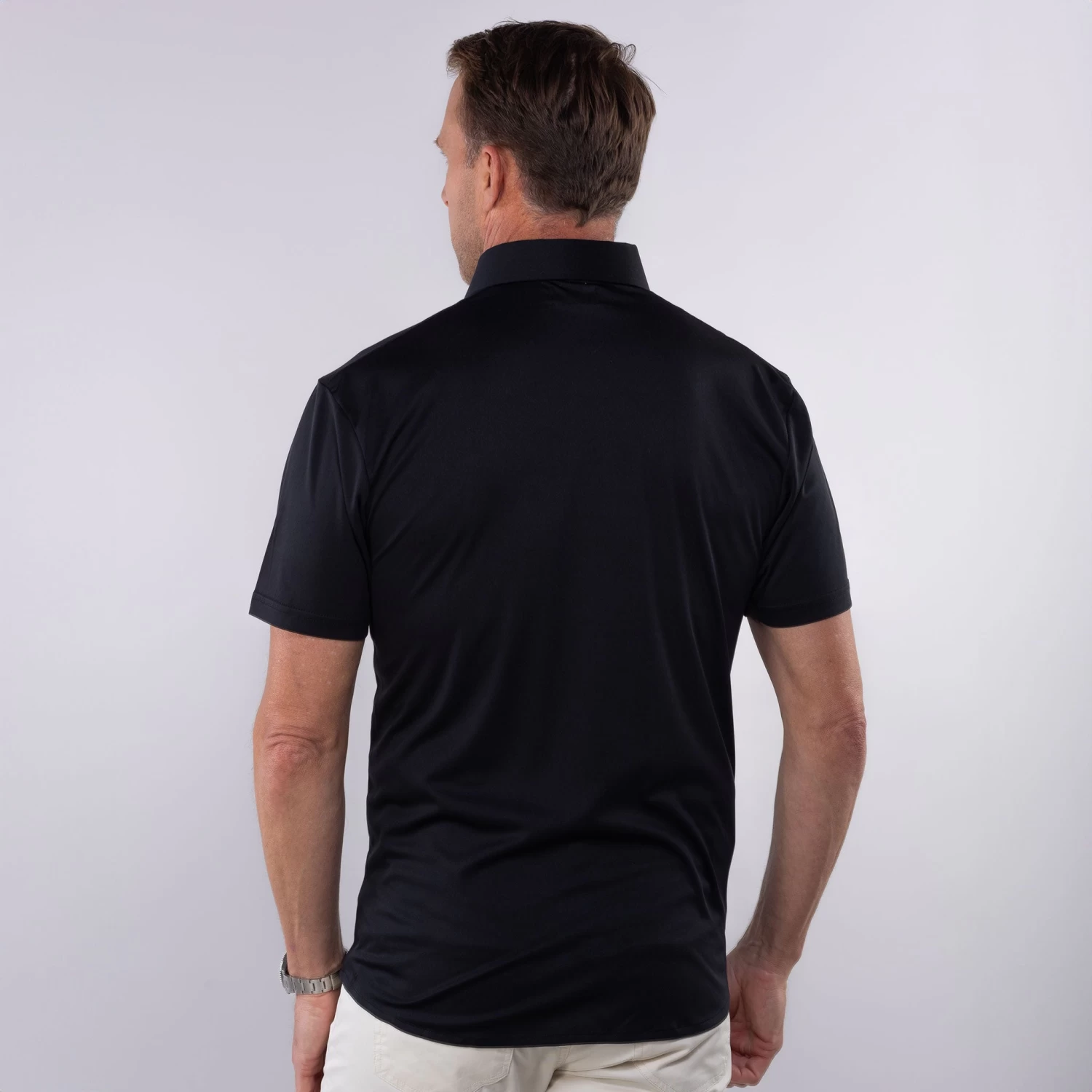 Quattro Flex Short Sleeve Button Down Black - Image 5