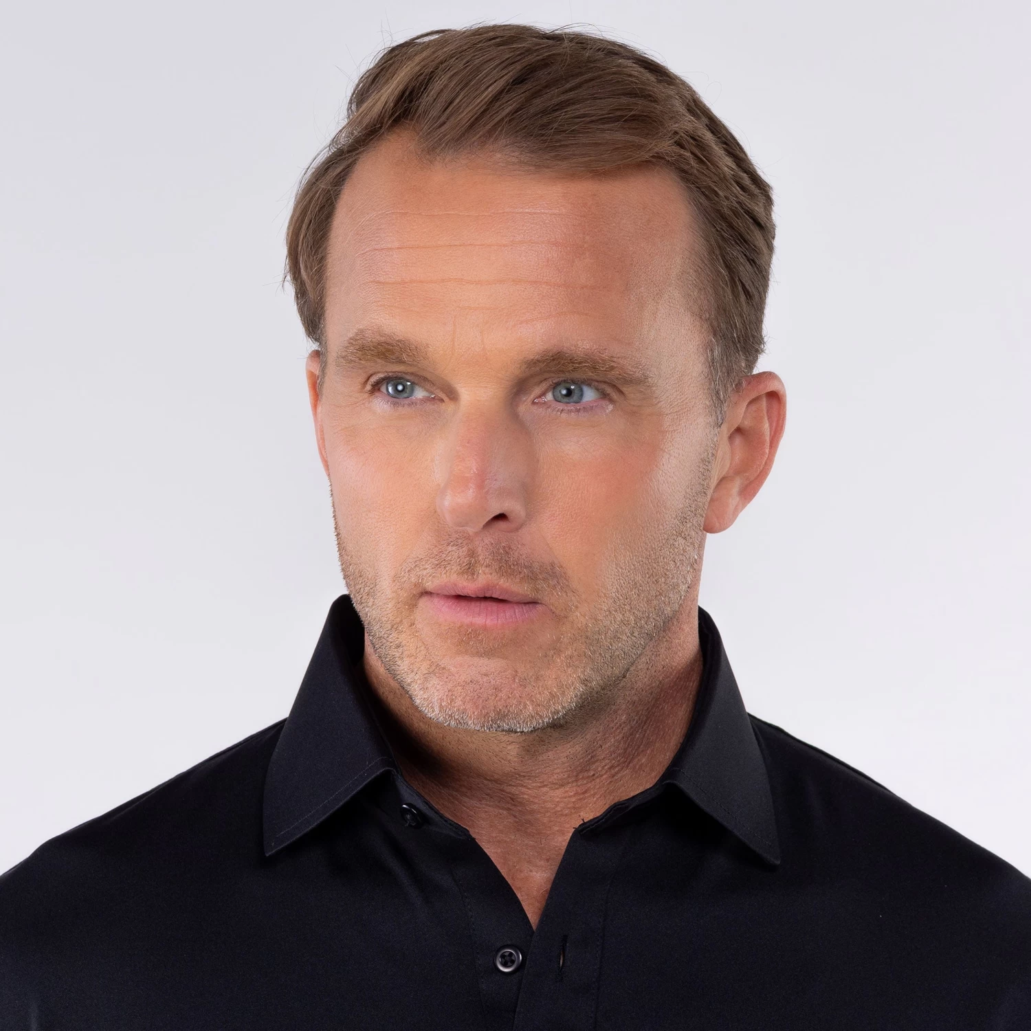 Quattro Flex Short Sleeve Button Down Black - Image 2