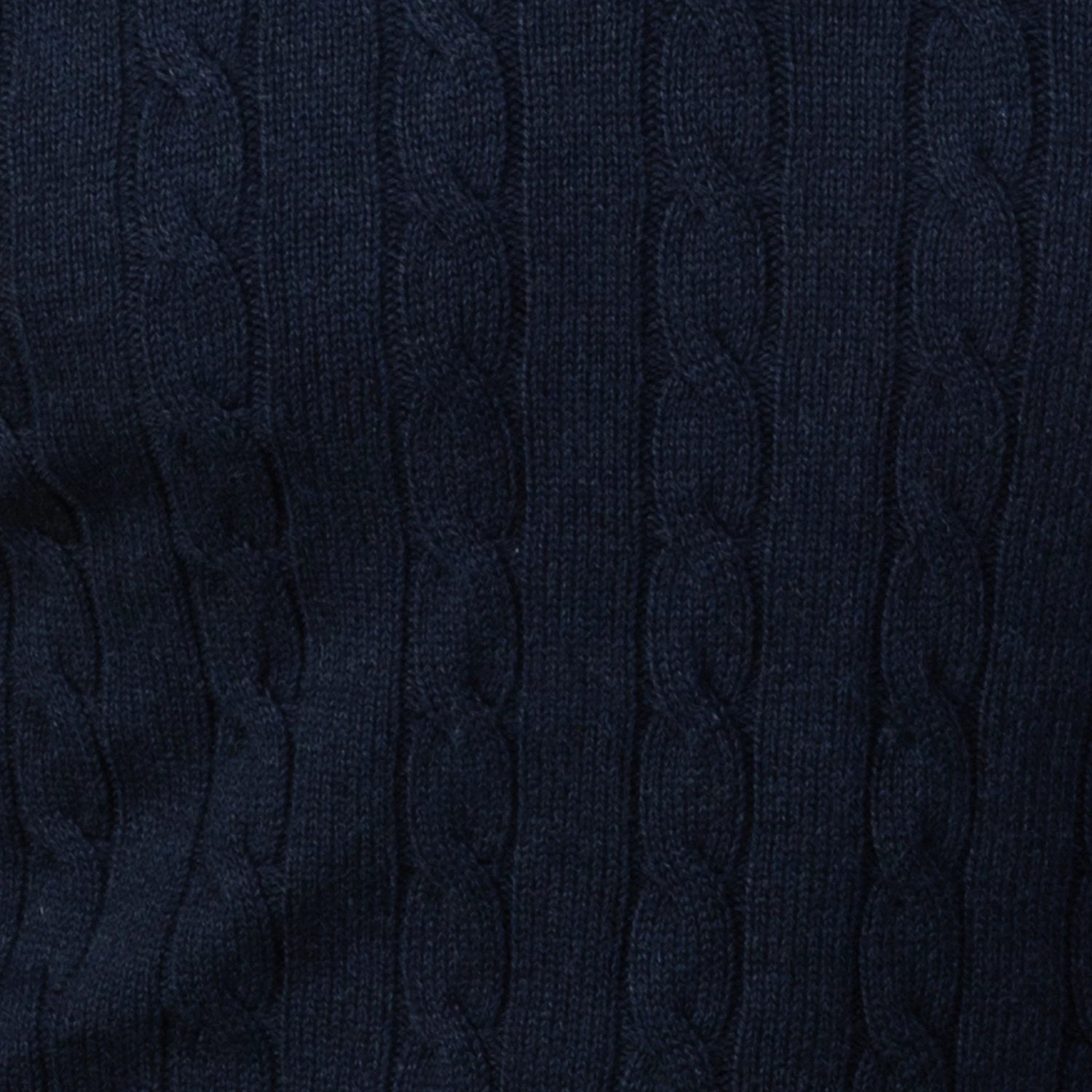 Navy Kensington Cable Knit Quarter Zip Sweater - Image 4