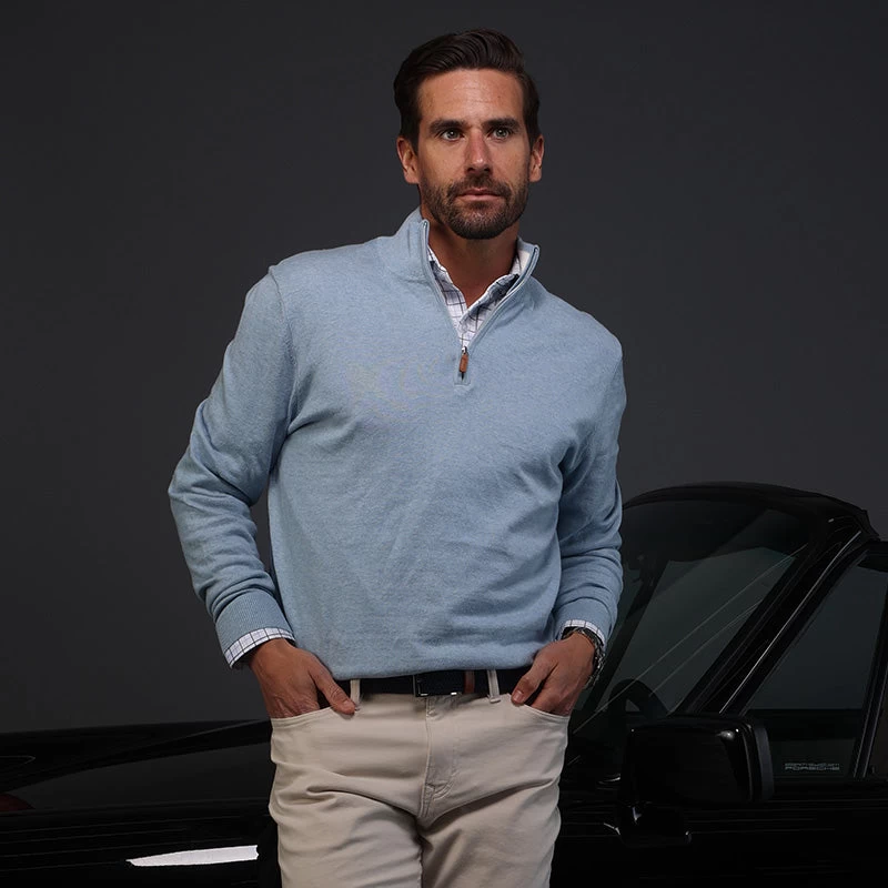 Quattro Flex Dress Shirt With Semi-Spread Collar Blue And Black Grid - Image 5