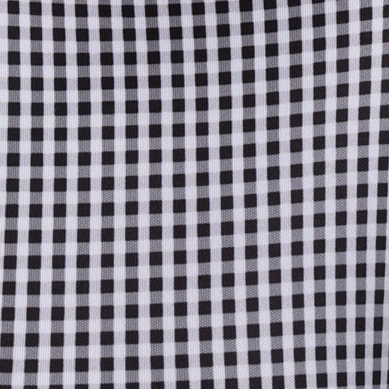 Quattro Flex Dress Shirt With Semi-Spread Collar Black Gingham - Image 6