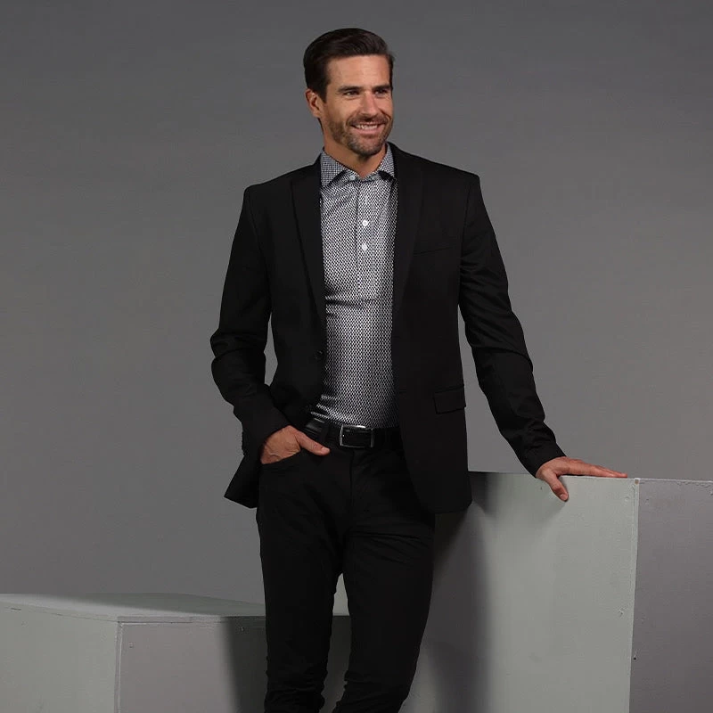 Semi-Spread Collar Polo Vantage Black - Image 5