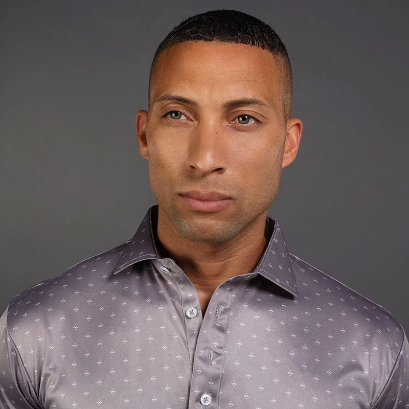 Semi-Spread Collar Polo Phoenix Grey - Image 2