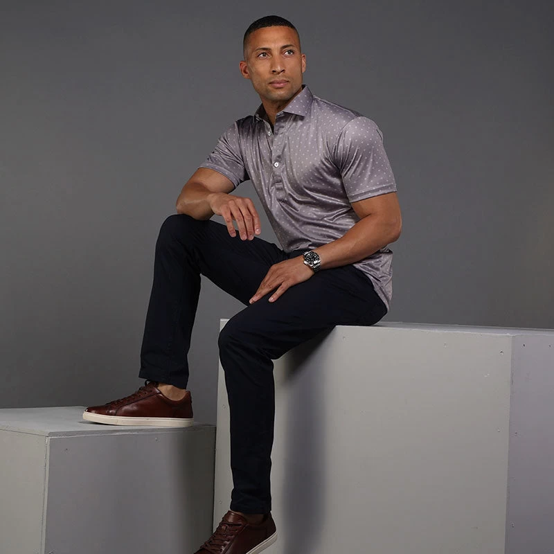 Semi-Spread Collar Polo Phoenix Grey - Image 3