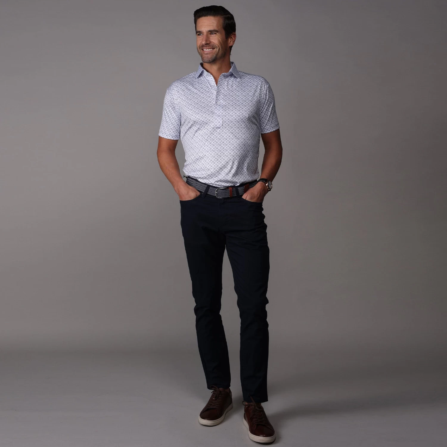 Semi-Spread Collar Polo Royal Flush - Image 5