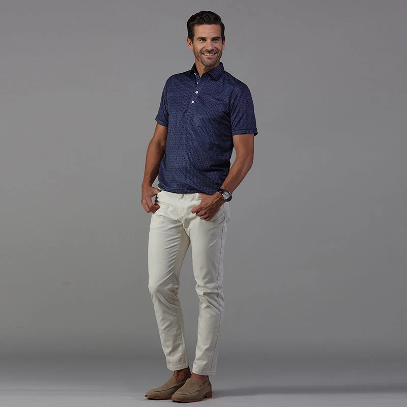 Semi-Spread Collar Polo Scottsdale Midnight Spheres - Image 4