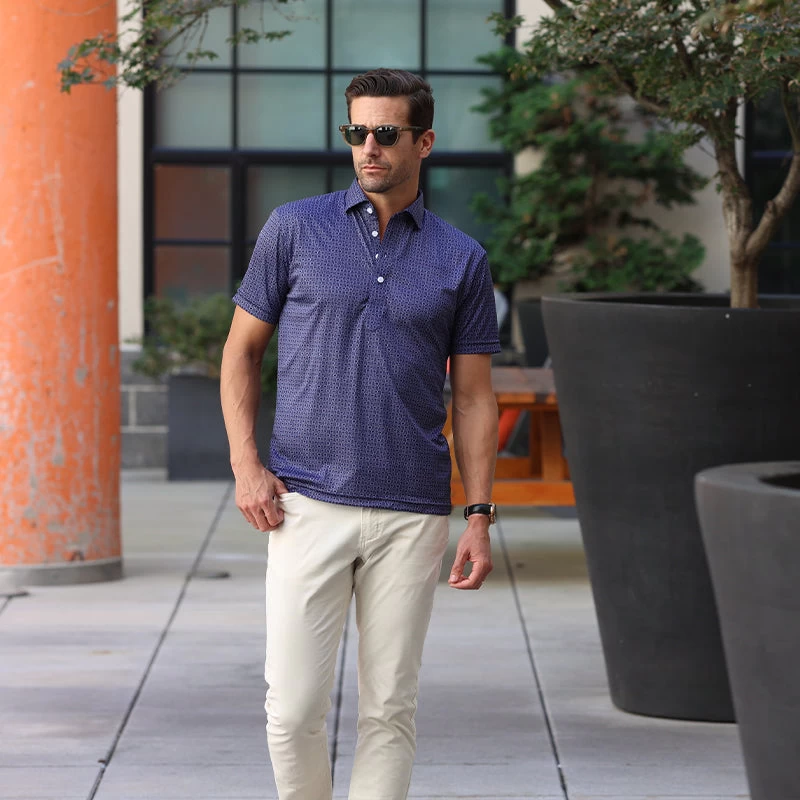 Semi-Spread Collar Polo Scottsdale Midnight Spheres - Image 6