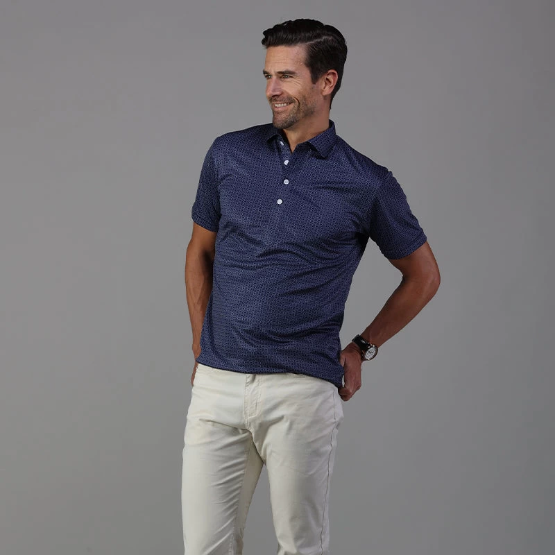 Semi-Spread Collar Polo Scottsdale Midnight Spheres - Image 3