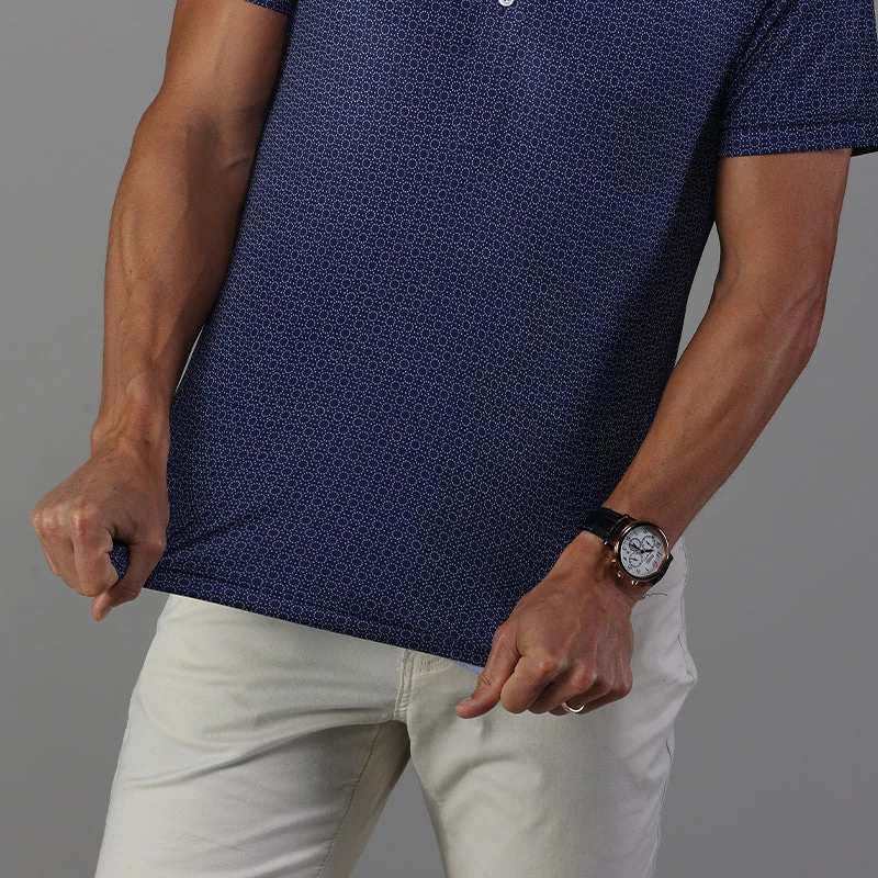 Semi-Spread Collar Polo Scottsdale Midnight Spheres - Image 5