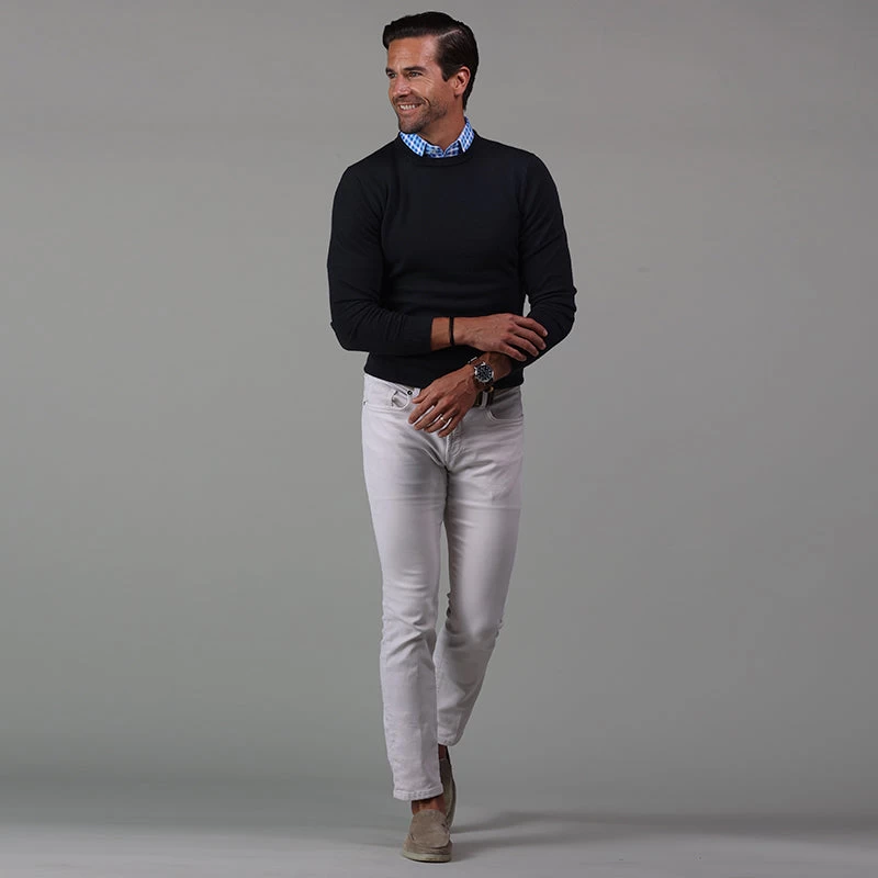 Semi-Spread Collar Polo Laguna Blue Check - Image 3