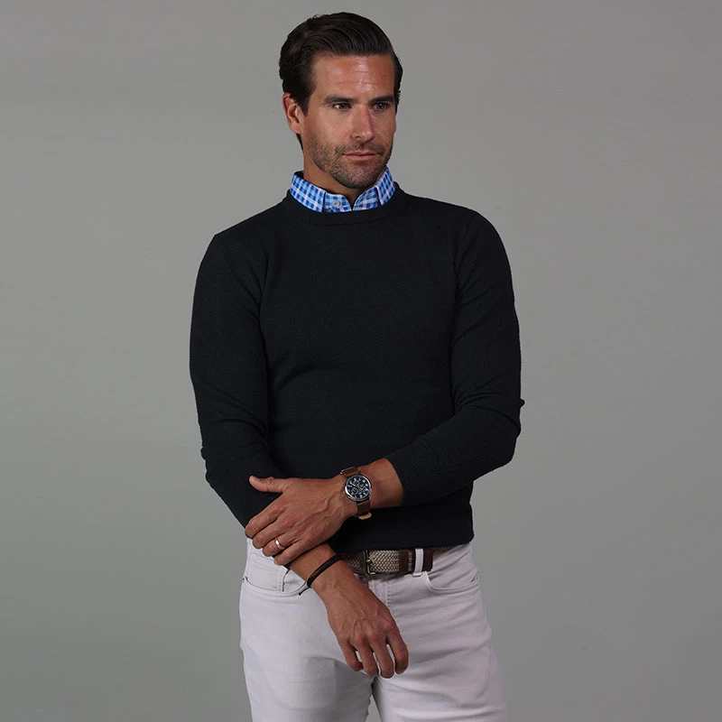 Semi-Spread Collar Polo Laguna Blue Check - Image 8