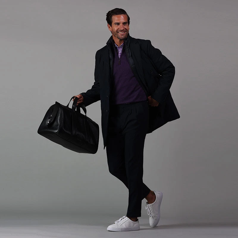 Semi-Spread Collar Polo Westport Purple Tattersall - Image 8