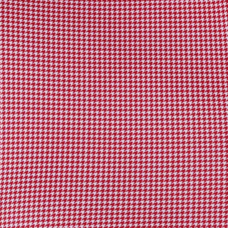 Semi-Spread Collar Polo Red Houndstooth - Image 8