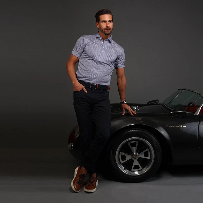 Semi-Spread Collar Polo Vantage Blue - Image 3