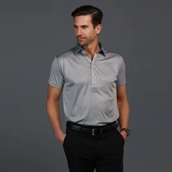 Semi-Spread Collar Polo Rocco Grey