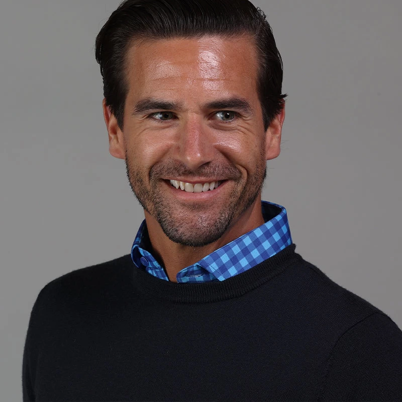 Semi-Spread Collar Polo Savannah Blue Gingham - Image 3