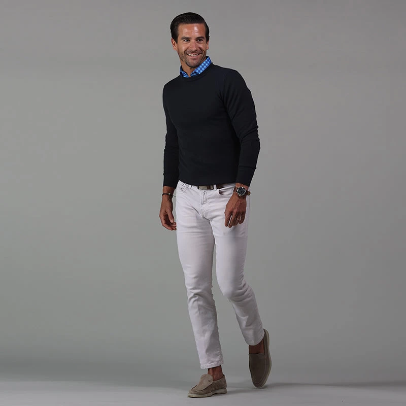 Semi-Spread Collar Polo Savannah Blue Gingham - Image 6