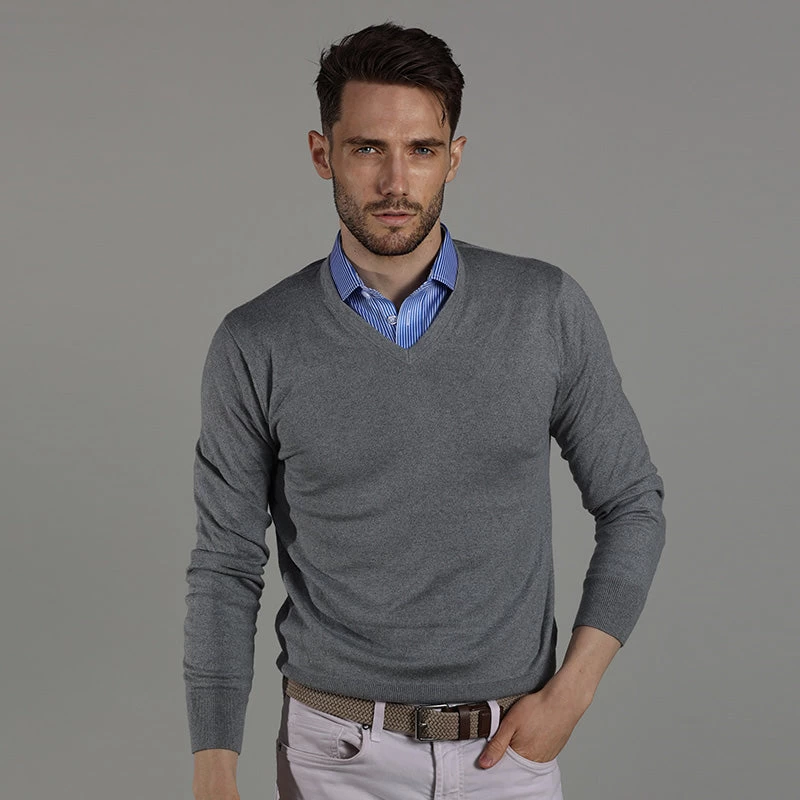 Semi-Spread Collar Polo Blue Stripe - Image 4