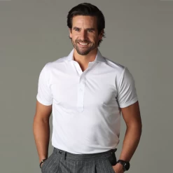 Cutaway Collar Polo White