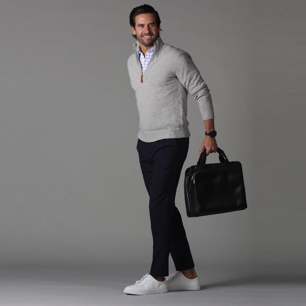 The Original Dress Collar Polo™ Blue Grid Check - Image 3