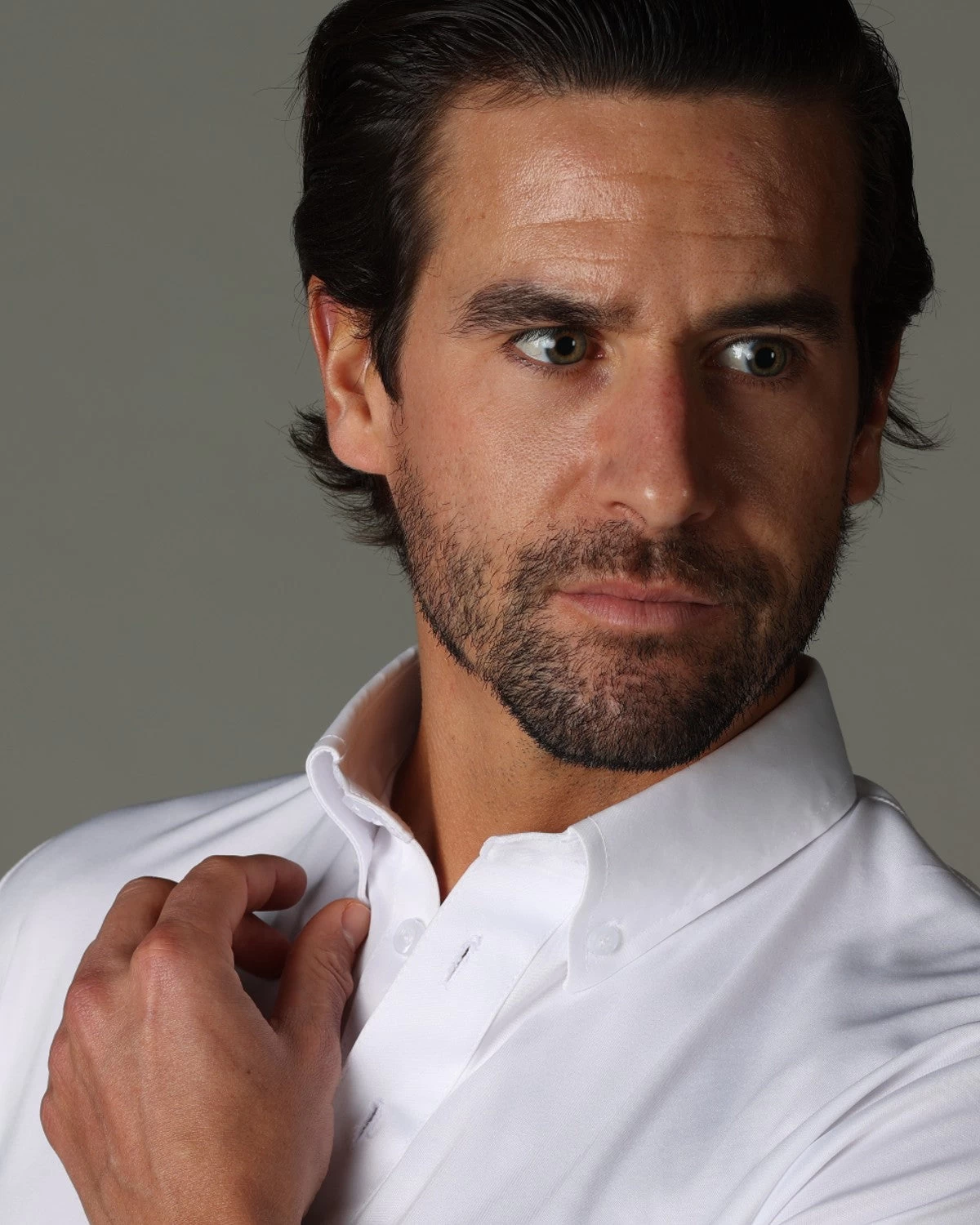 Oxford Button Down Collar Polo White - Image 3